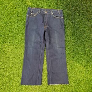 Vintage LEVIS 517 Ankle Jeans Womens 16 36x26 Bootcut Fraying